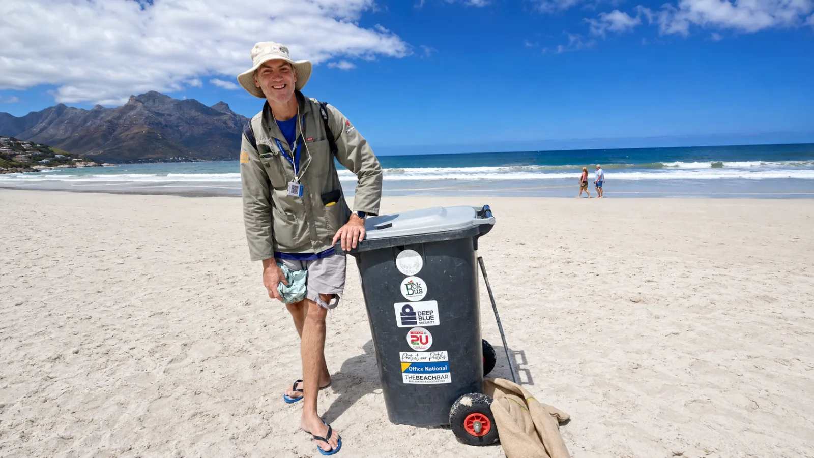 Beach Ranger on the Hangberg-side Hout Bay shoreline